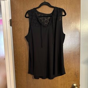 Torrid Textured Jersey V-Neck Yoke Swing Tank